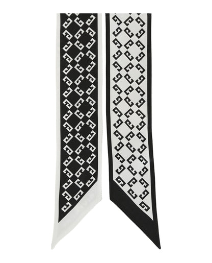 Givenchy 4G Logo Silk Bandeau Black White