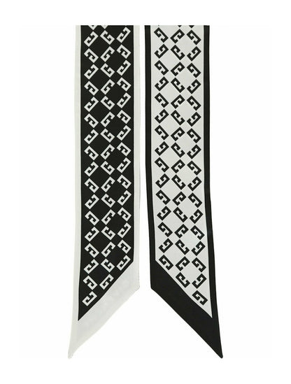 Givenchy 4G Logo Silk Bandeau Black White