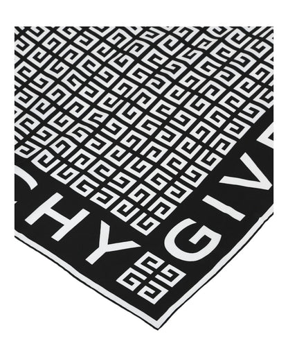 Givenchy 4G Logo Silk Scarf Black/White