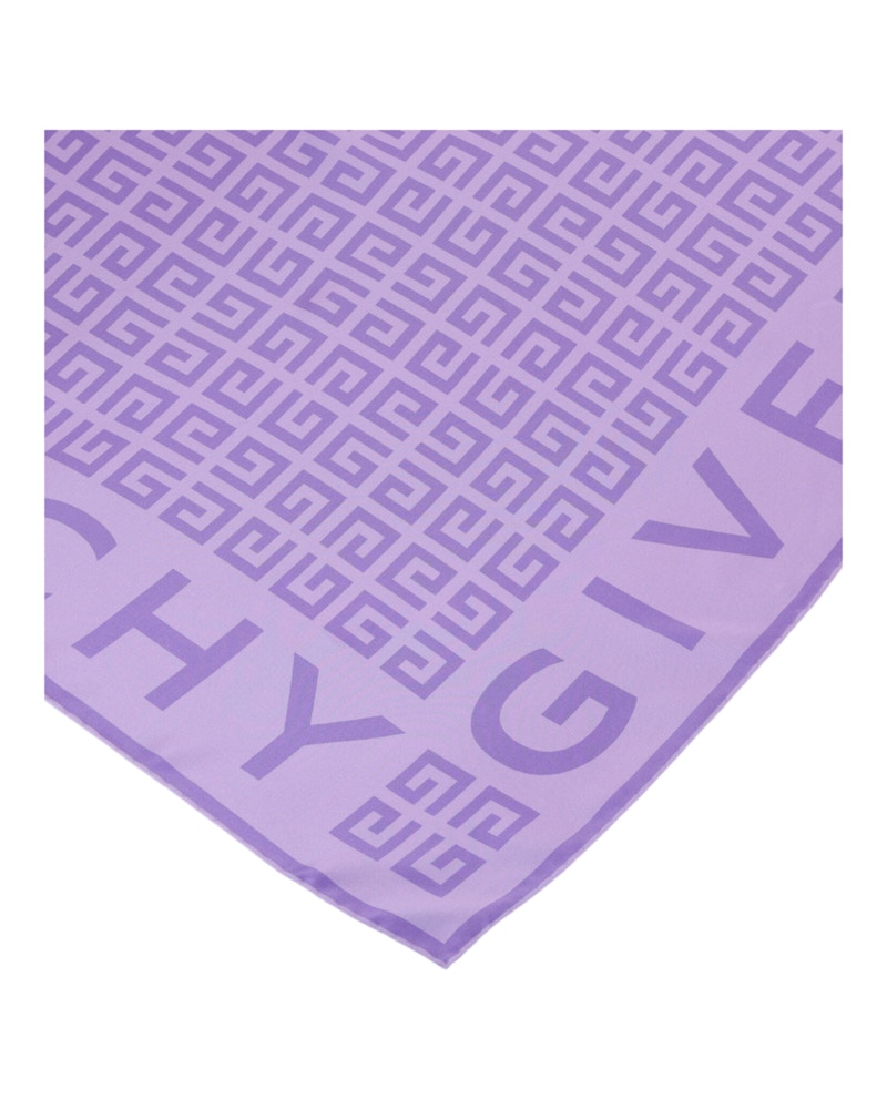 Givenchy 4G Logo Silk Scarf Lavender
