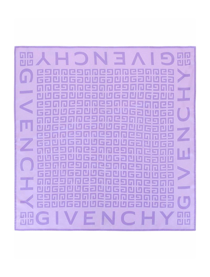 Givenchy 4G Logo Silk Scarf Lavender