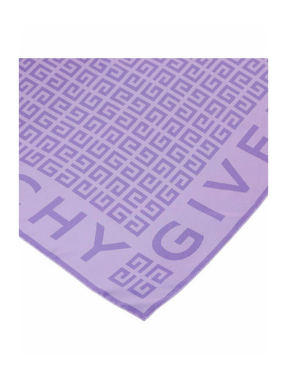 Givenchy 4G Logo Silk Scarf Lavender