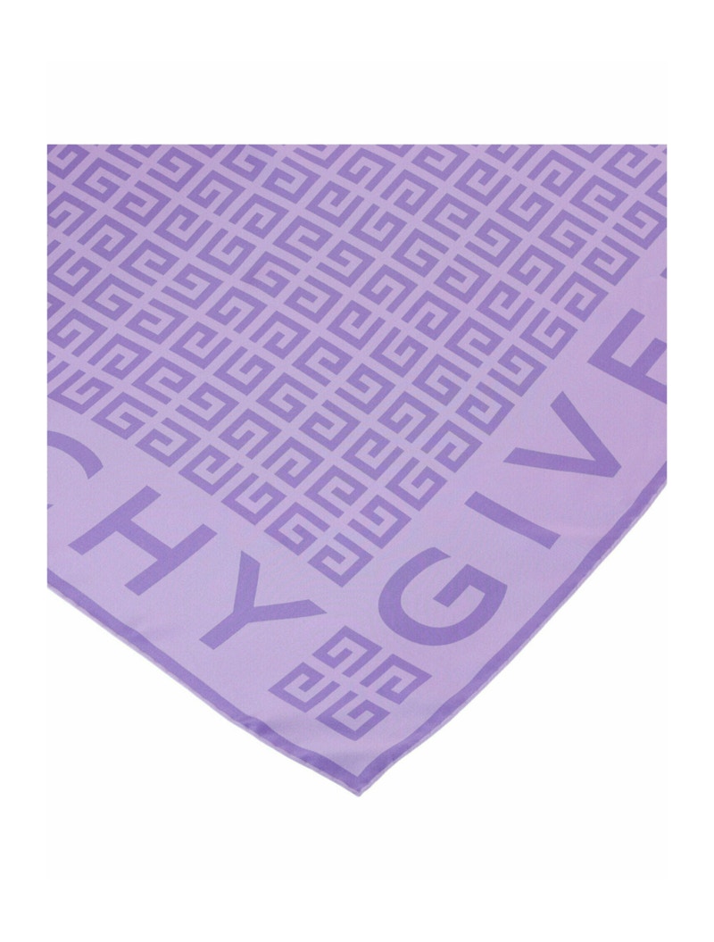 Givenchy 4G Logo Silk Scarf Lavender