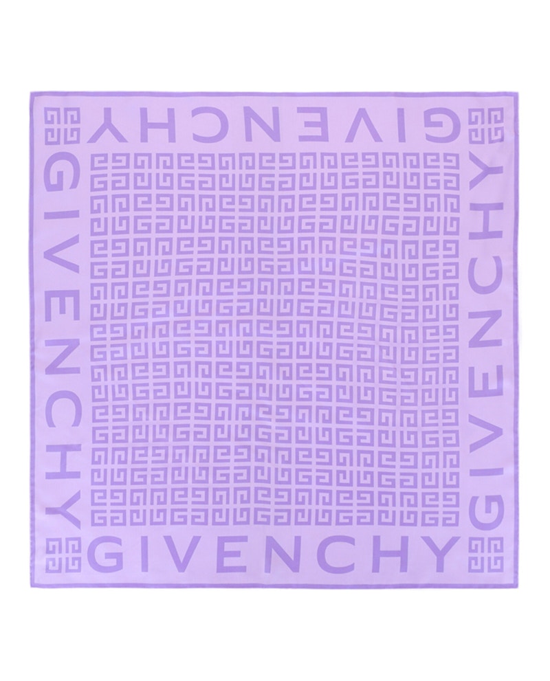 Givenchy 4G Logo Silk Scarf Lavender