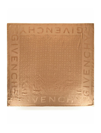 Givenchy 4G Logo Silk Shawl Camel