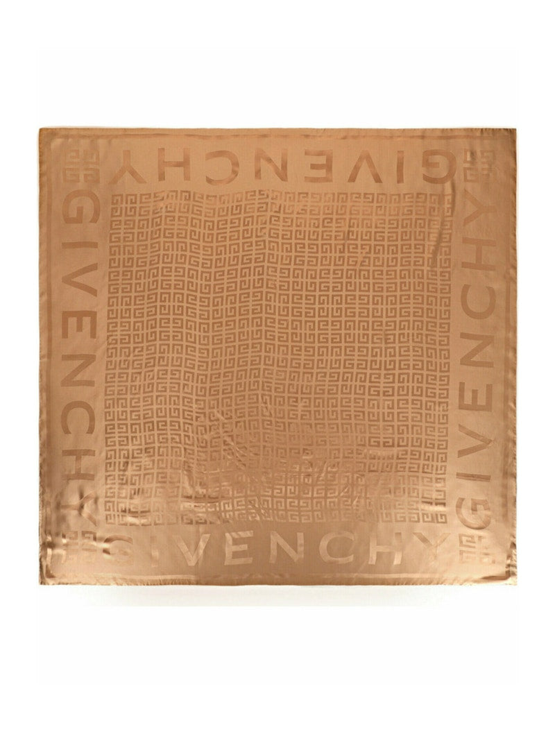 Givenchy 4G Logo Silk Shawl Camel