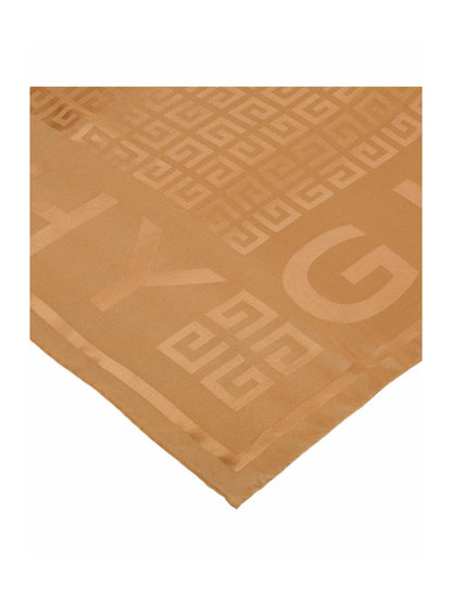 Givenchy 4G Logo Silk Shawl Camel