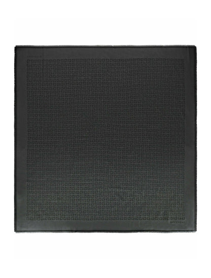 Givenchy 4G Logo Silk Shawl Dark Grey