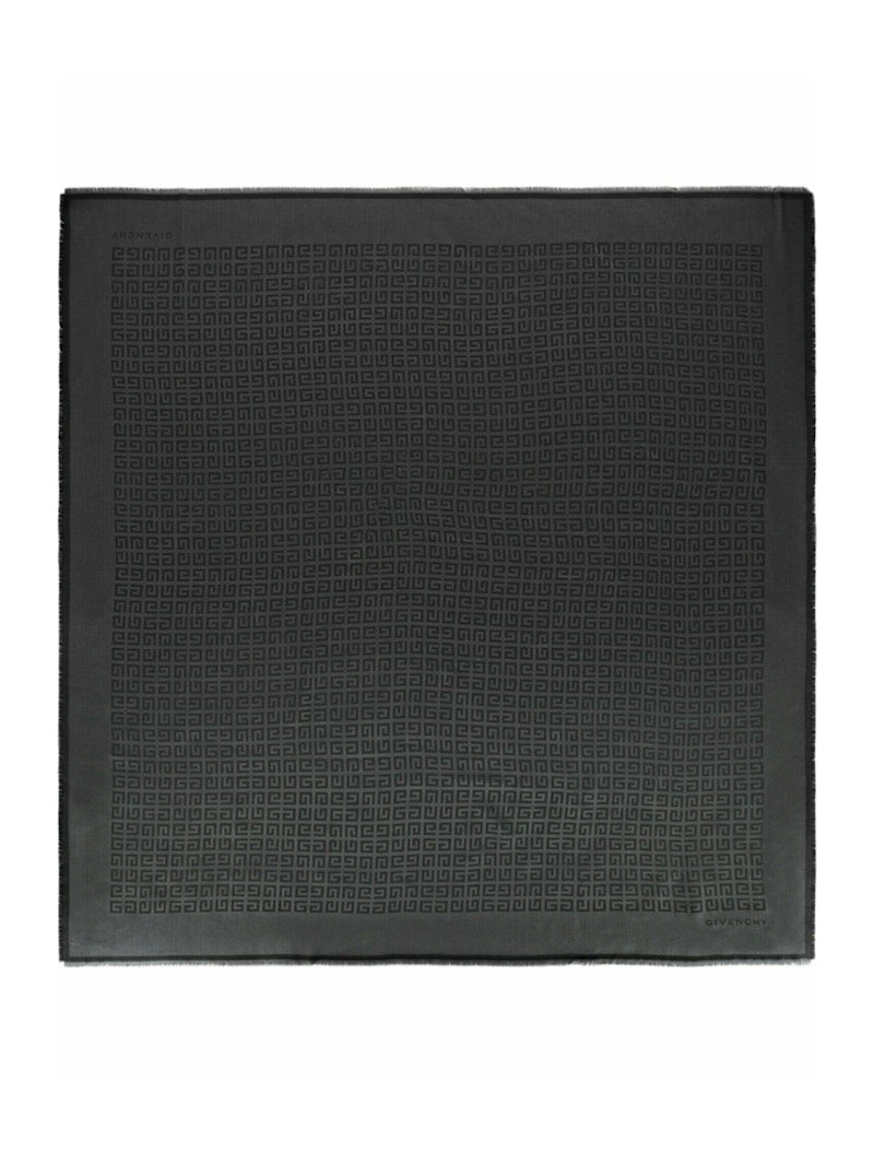 Givenchy 4G Logo Silk Shawl Dark Grey