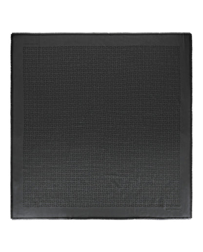 Givenchy 4G Logo Silk Shawl Dark Grey