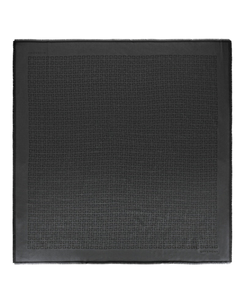 Givenchy 4G Logo Silk Shawl Dark Grey
