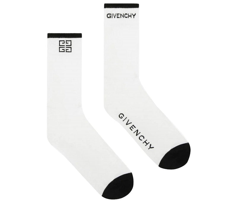 Givenchy 4G Logo Socks White Black