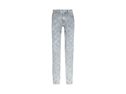 Givenchy 4G Monogram Jacquard Skinny Fit Jeans Blue