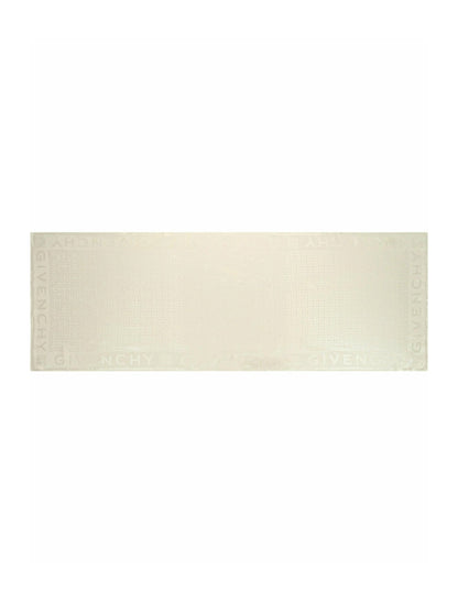 Givenchy 4G Monogram Oblong Silk Scarf Ivory