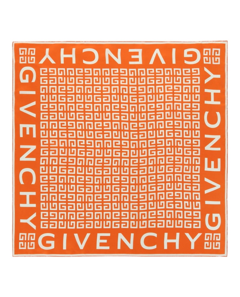 Givenchy 4G Monogram Printed Scarf Orange