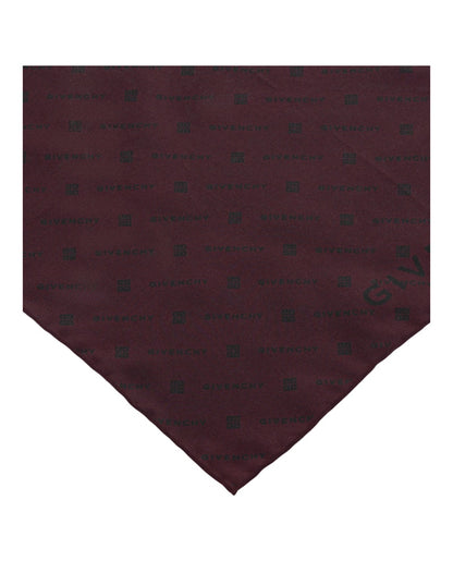 Givenchy 4G Monogram Silk Pocket Square Red/Blue