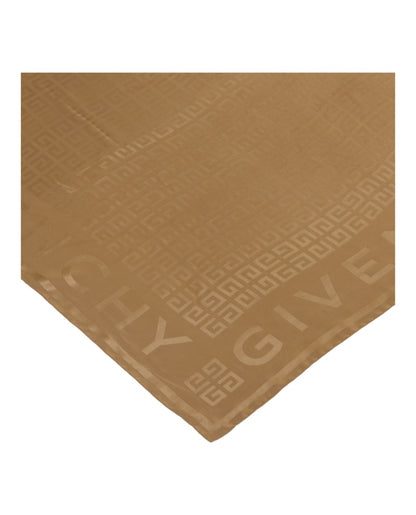 Givenchy 4G Monogram Silk Scarf Camel