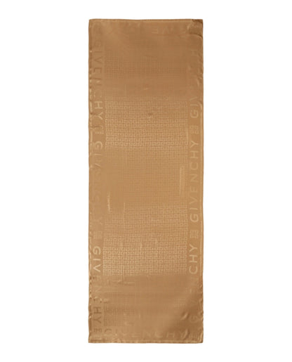 Givenchy 4G Monogram Silk Scarf Camel