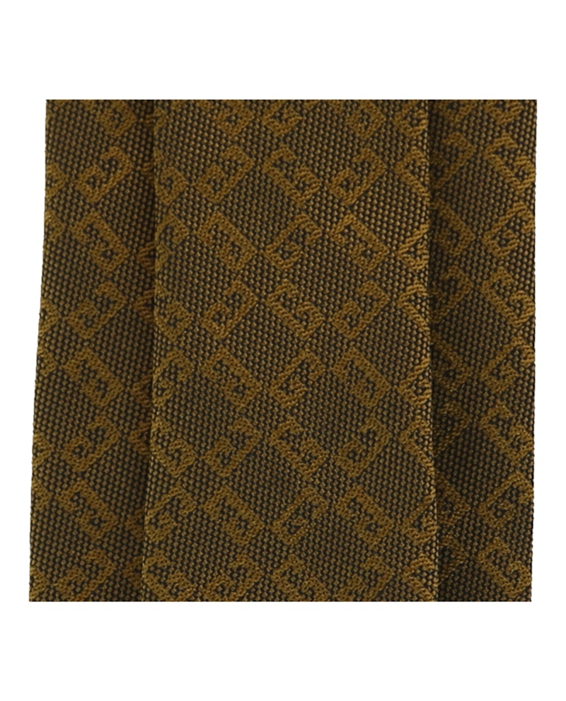 Givenchy 4G Monogram Silk Tie Gold