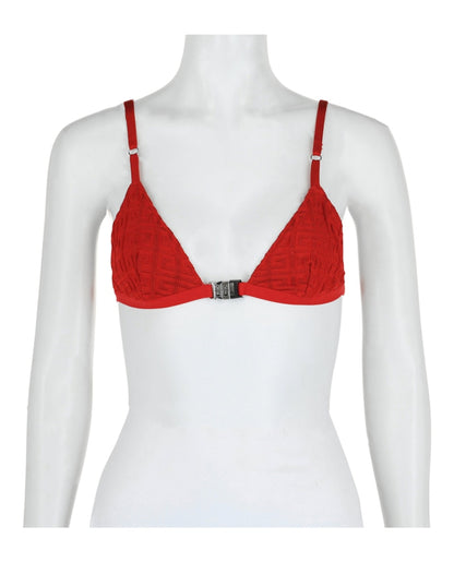 Givenchy 4G Monogram Triangle Bra Vermilion