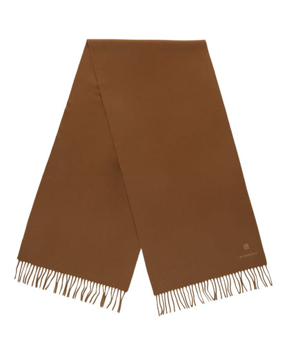 Givenchy 4G Oblong Wool Scarf Havana Brown