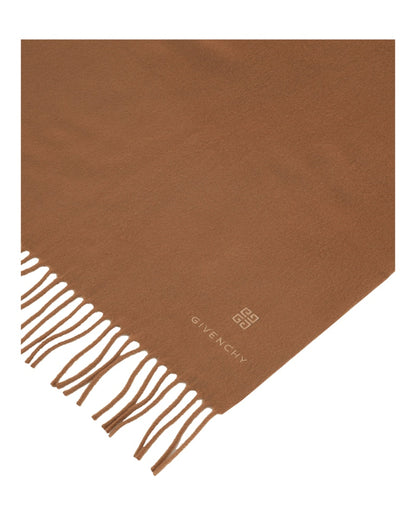 Givenchy 4G Oblong Wool Scarf Havana Brown