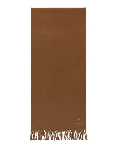 Givenchy 4G Oblong Wool Scarf Havana Brown