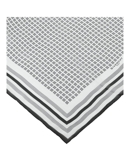Givenchy 4G Outline Silk Scarf White/Black