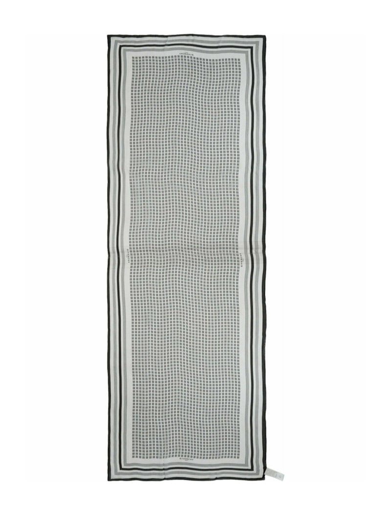 Givenchy 4G Outline Silk Scarf White/Black