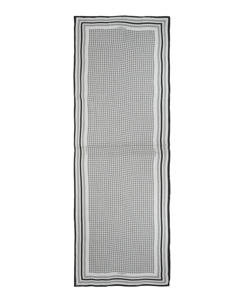 Givenchy 4G Outline Silk Scarf White/Black