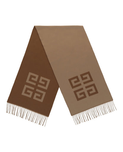 Givenchy 4G Reversible Wool Scarf Beige