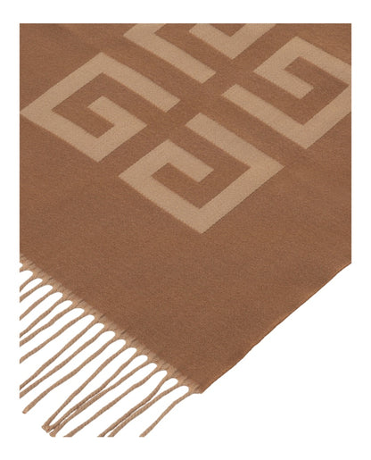 Givenchy 4G Reversible Wool Scarf Beige