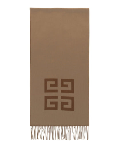Givenchy 4G Reversible Wool Scarf Beige