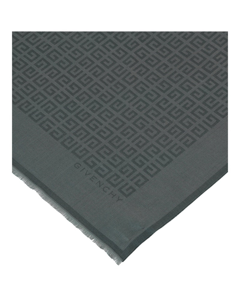 Givenchy 4G Silk Blend Scarf Green