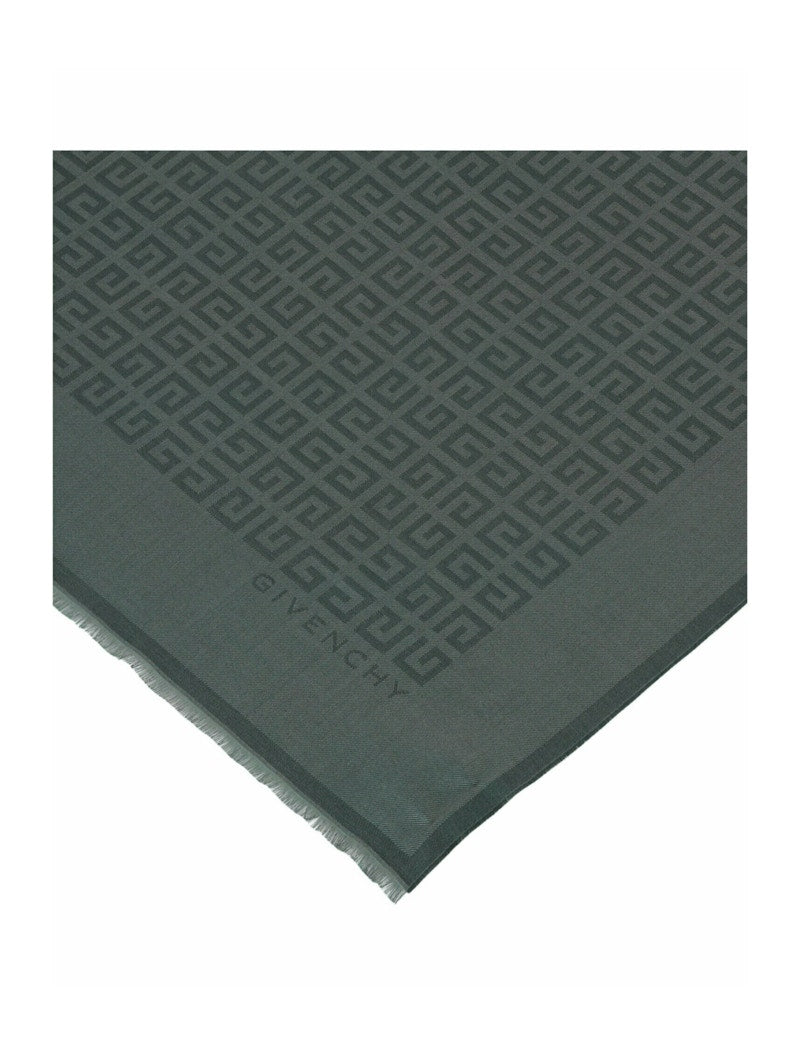 Givenchy 4G Silk Blend Scarf Green