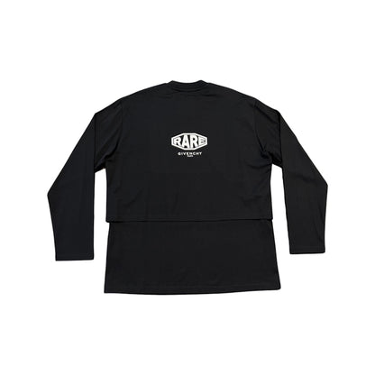 Givenchy 4G Vertical Logo Layered L/S T-shirt Black