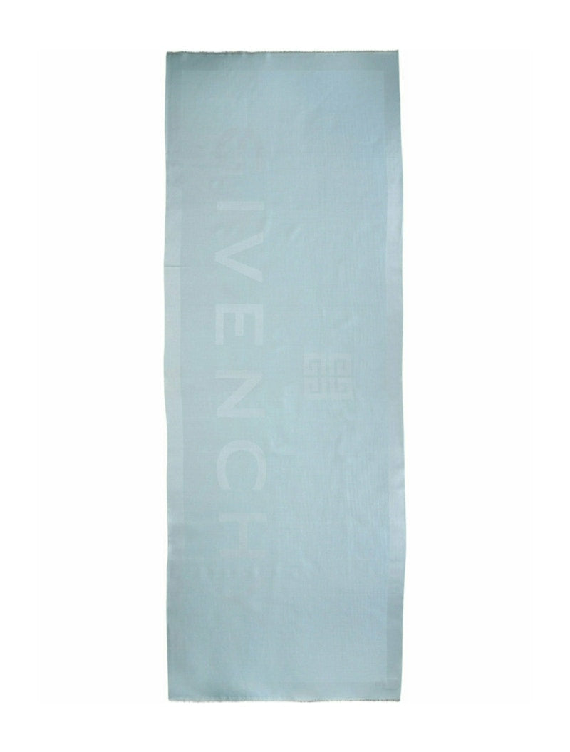 Givenchy 4G Wool Stole Ice Blue