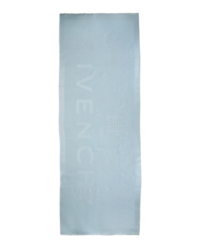 Givenchy 4G Wool Stole Ice Blue