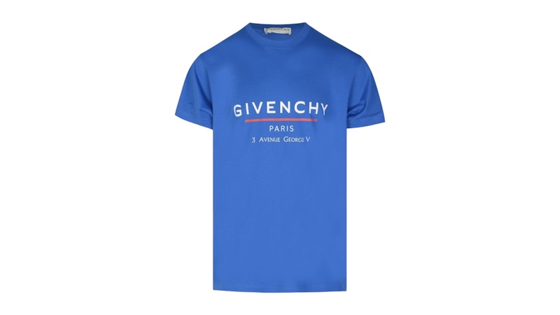 Givenchy Address Logo Oversized Ocean T-Shirt Blue