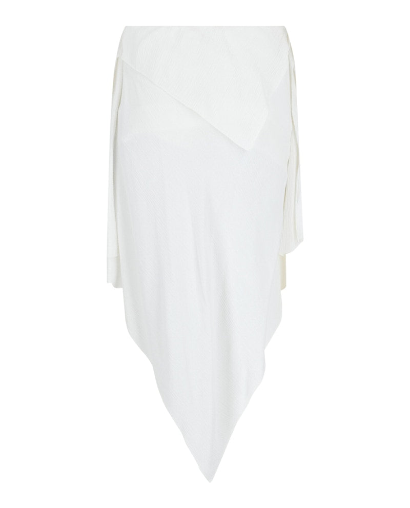 Givenchy Asymmetrical Crepe And Lace Skirt White