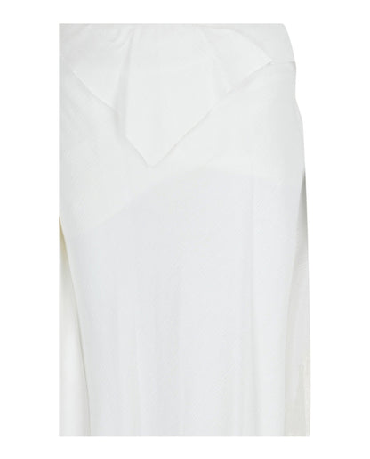 Givenchy Asymmetrical Crepe And Lace Skirt White
