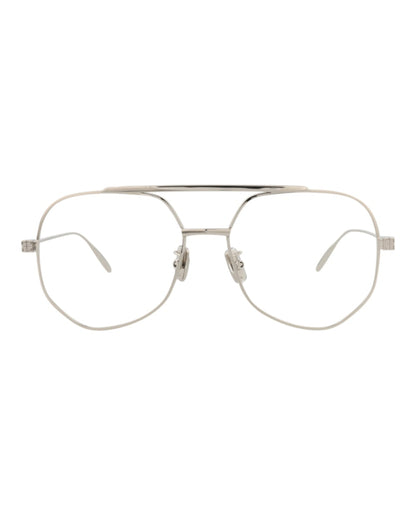 Givenchy Aviator-Frame Metal Optical Frames Palladium Palladium Transparent (GV50026U-56-016)