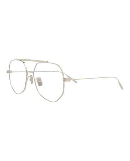 Givenchy Aviator-Frame Metal Optical Frames Palladium Palladium Transparent (GV50026U-56-016)