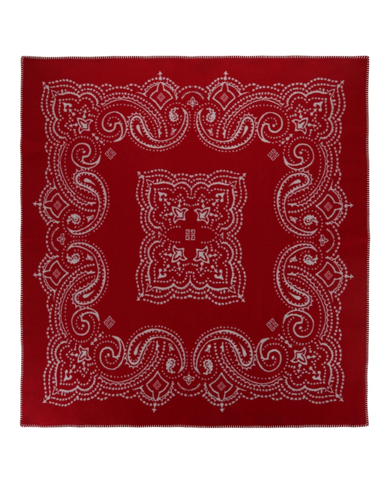 Givenchy Bandana Print Blanket Red/White
