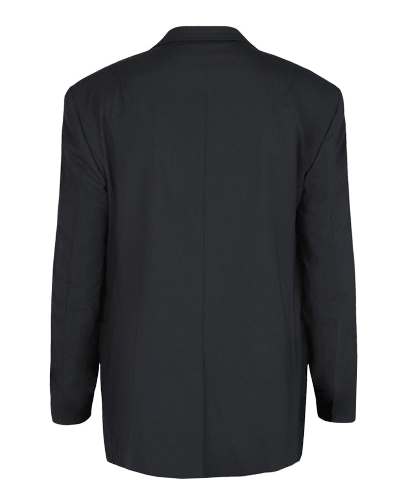 Givenchy Boxy Fit Single-Button Blazer Charcoal