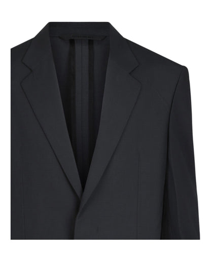 Givenchy Boxy Fit Single-Button Blazer Charcoal