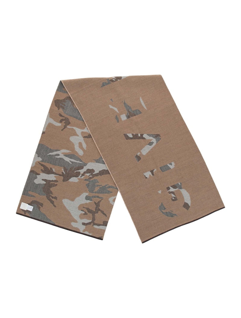 Givenchy Camouflage Logo Scarf Beige