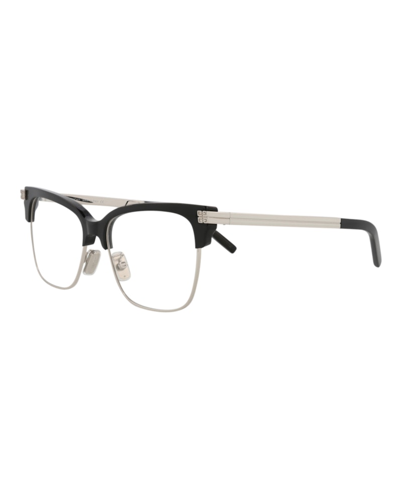 Givenchy Cat Eye-Frame Acetate Optical Frames Black Silver Transparent (GV50012U-54-001)