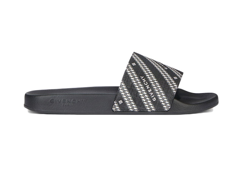Givenchy Chain Flat Sandals Black