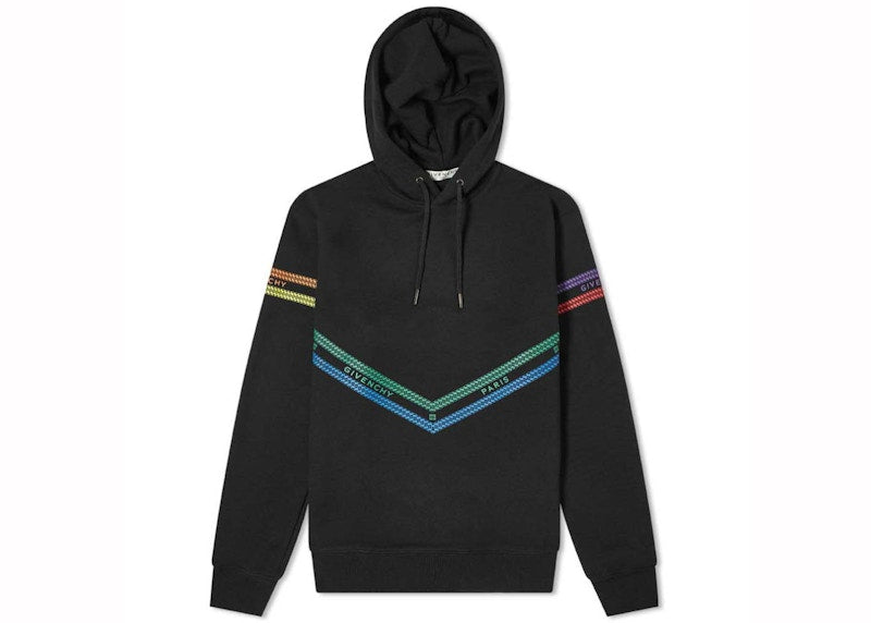 Givenchy Chain Rainbow Hoodie Black/Multi